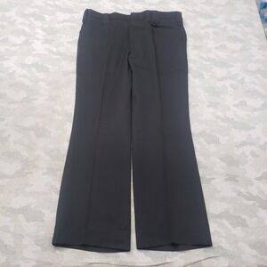 Vintage Circle S Pants Mens 37x29 Black Pockets Trouser Bootcut Cowboy